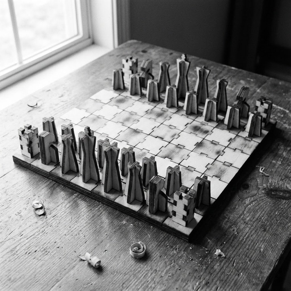 Laser Cut Chess Board