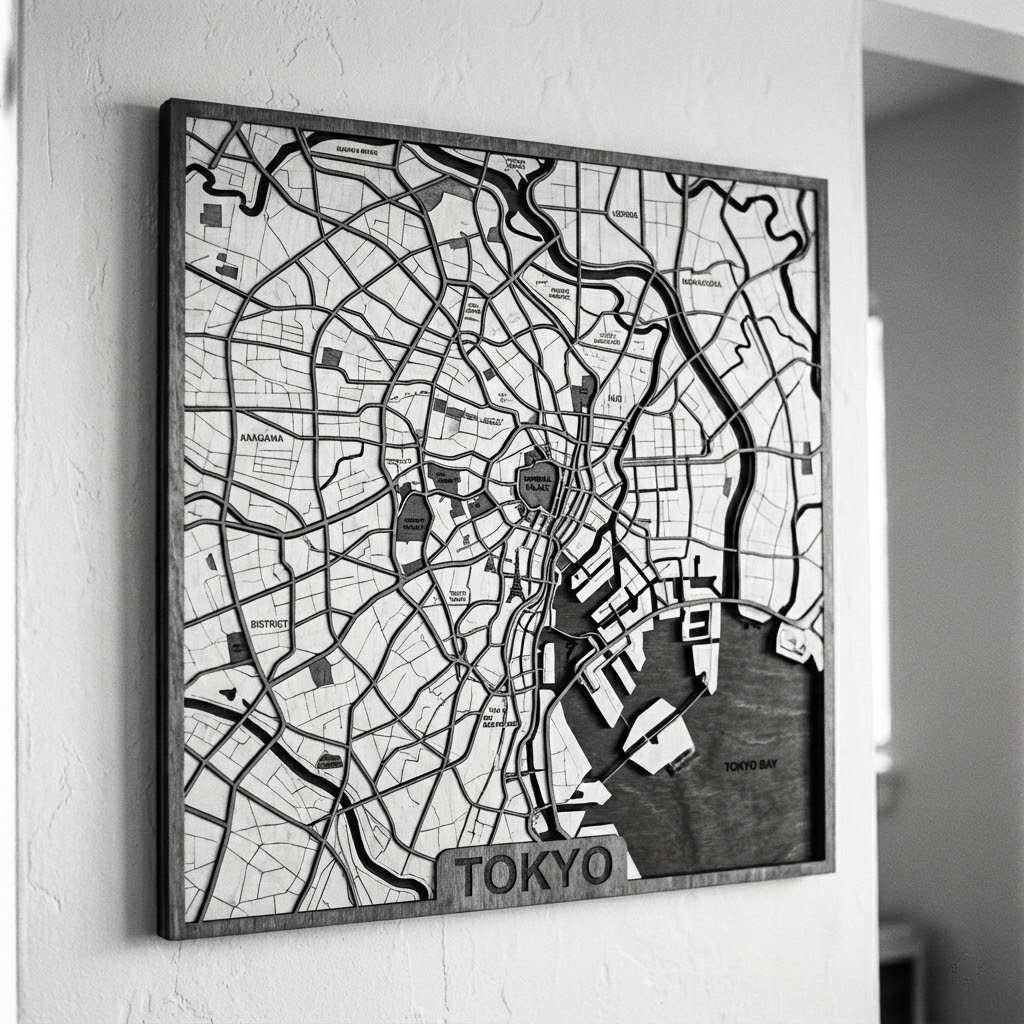 Laser Cut Map